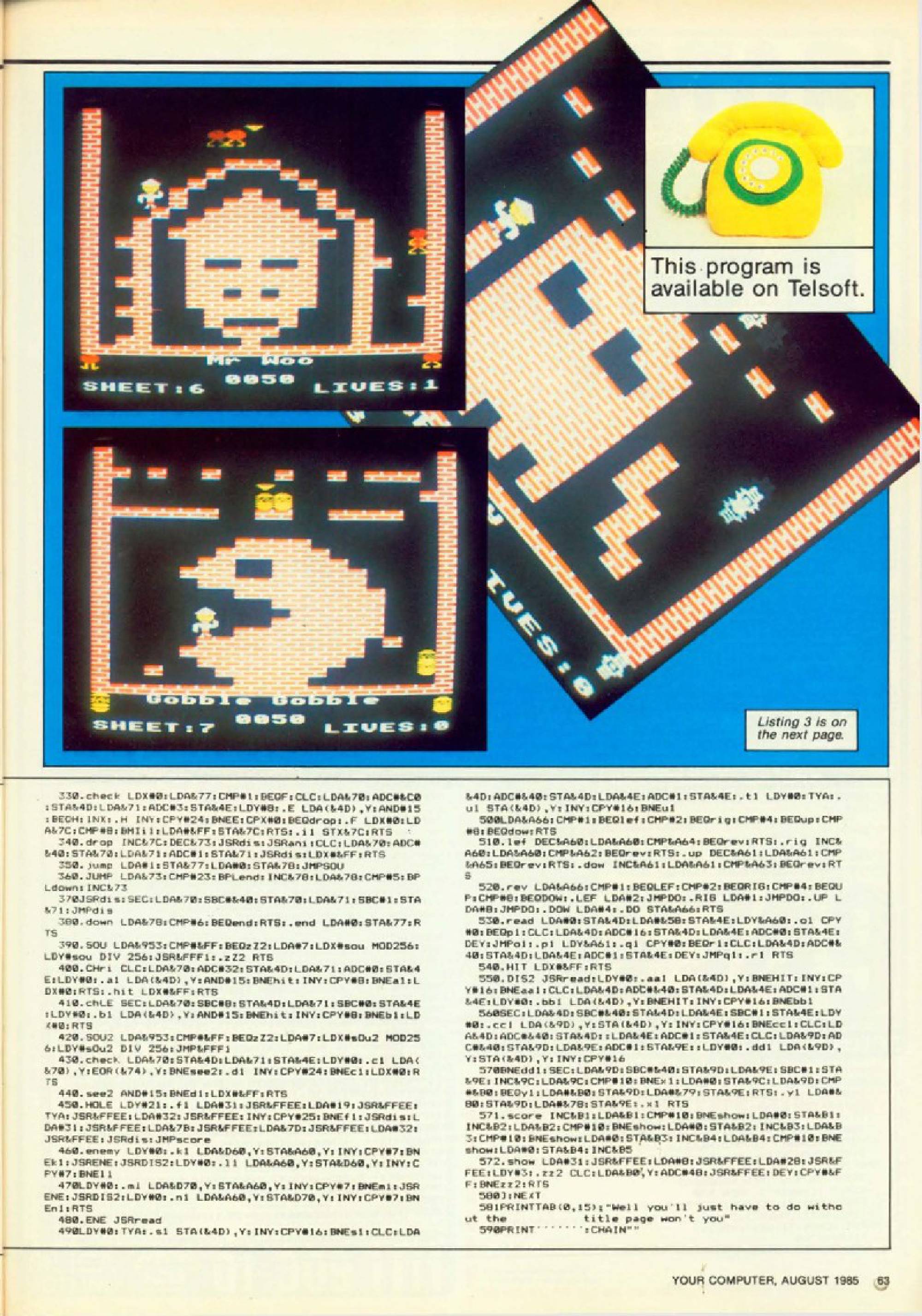 Your Computer August 1985